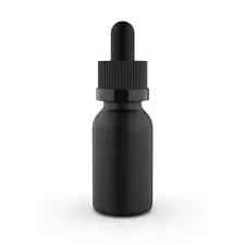15ml Child Resistant Matte Black Tincture Bottles