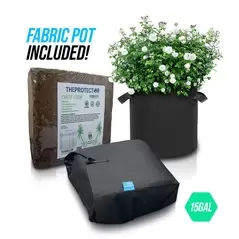 15 Gal Compressed Coco Coir / X6 Pack Naked Block / Fabric Pot included - Innovative Tool and Design