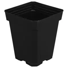 Gro Pro Black Plastic Pot 5 in x 5 in x 6.5 in