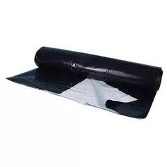 Berry Plastics Black/White Poly Sheeting Commercial Size - 5 mil 32 ft x 150 ft