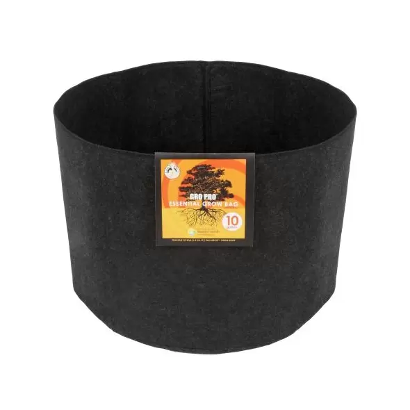 Gro Pro Essential Round Fabric Pot - Black 10 Gallon (60/Cs)