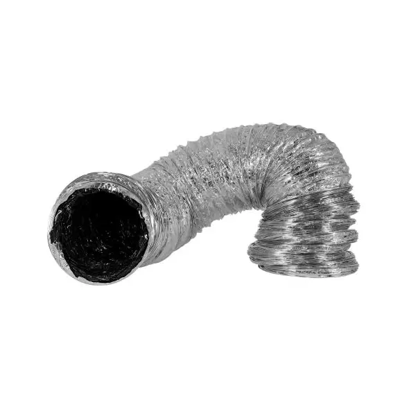 Ideal-Air Supreme Silver / Black Ducting 8 in x 25 ft